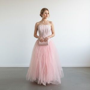 Vintage Lillie Rubin Womens Formal Gown Size 8 Wicked Glinda Cosplay Ball Fairy